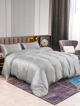 [فضة] SilkSilky-SA 22Momme الحرير الخالص Bedding Set 003