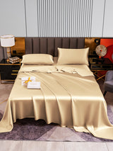 [اللون البيج] SilkSilky-SA 22Momme الحرير الخالص Bedding Set 001