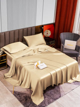 [اللون البيج] SilkSilky-SA 22Momme الحرير الخالص Bedding Set 002