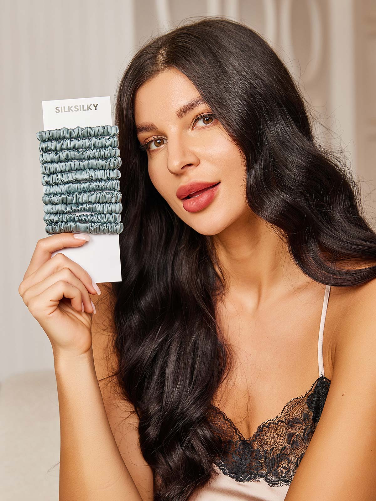 [الأزرق الصلب] SilkSilky-SA 19Momme Scrunchie 002