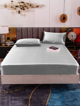 [فضة] SilkSilky-SA 19Momme الحرير الخالص Bedding Set 003