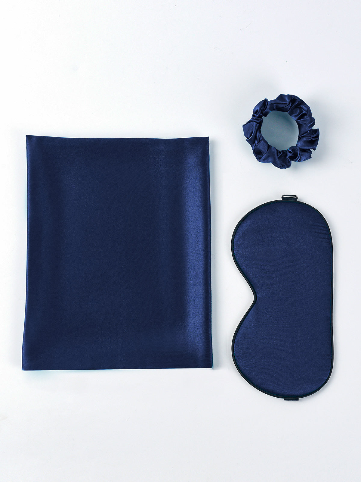 [أزرق غامق] SilkSilky-SA 19Momme الحرير الخالص Pillowcase Set 001