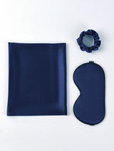 [أزرق غامق] SilkSilky-SA 19Momme الحرير الخالص Pillowcase Set 001