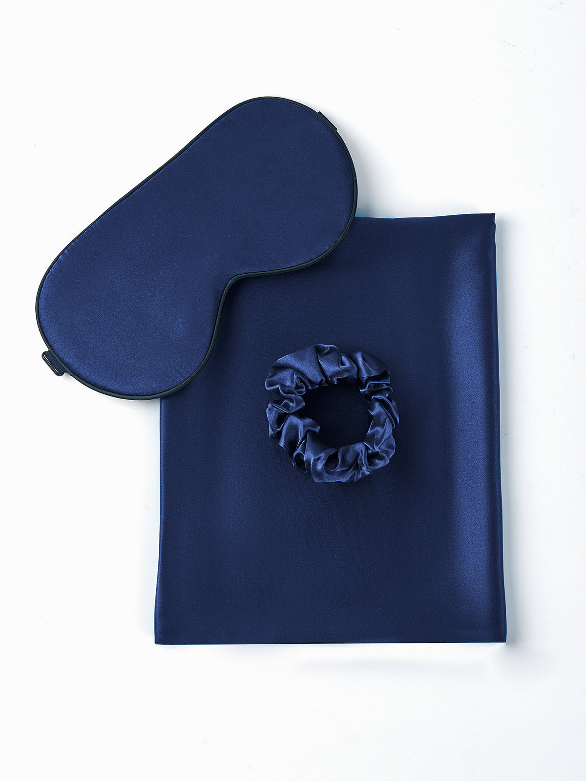[أزرق غامق] SilkSilky-SA 19Momme الحرير الخالص Pillowcase Set 003