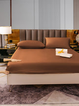 [اللون البيج] SilkSilky-SA 22Momme الحرير الخالص Bedding Set 004