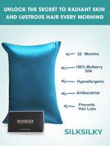 [المياه الخضراء] SilkSilky-SA 22Momme الحرير الخالص Pillowcase 003
