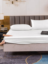 [أبيض] SilkSilky-SA 19Momme الحرير الخالص Bedding Set 004