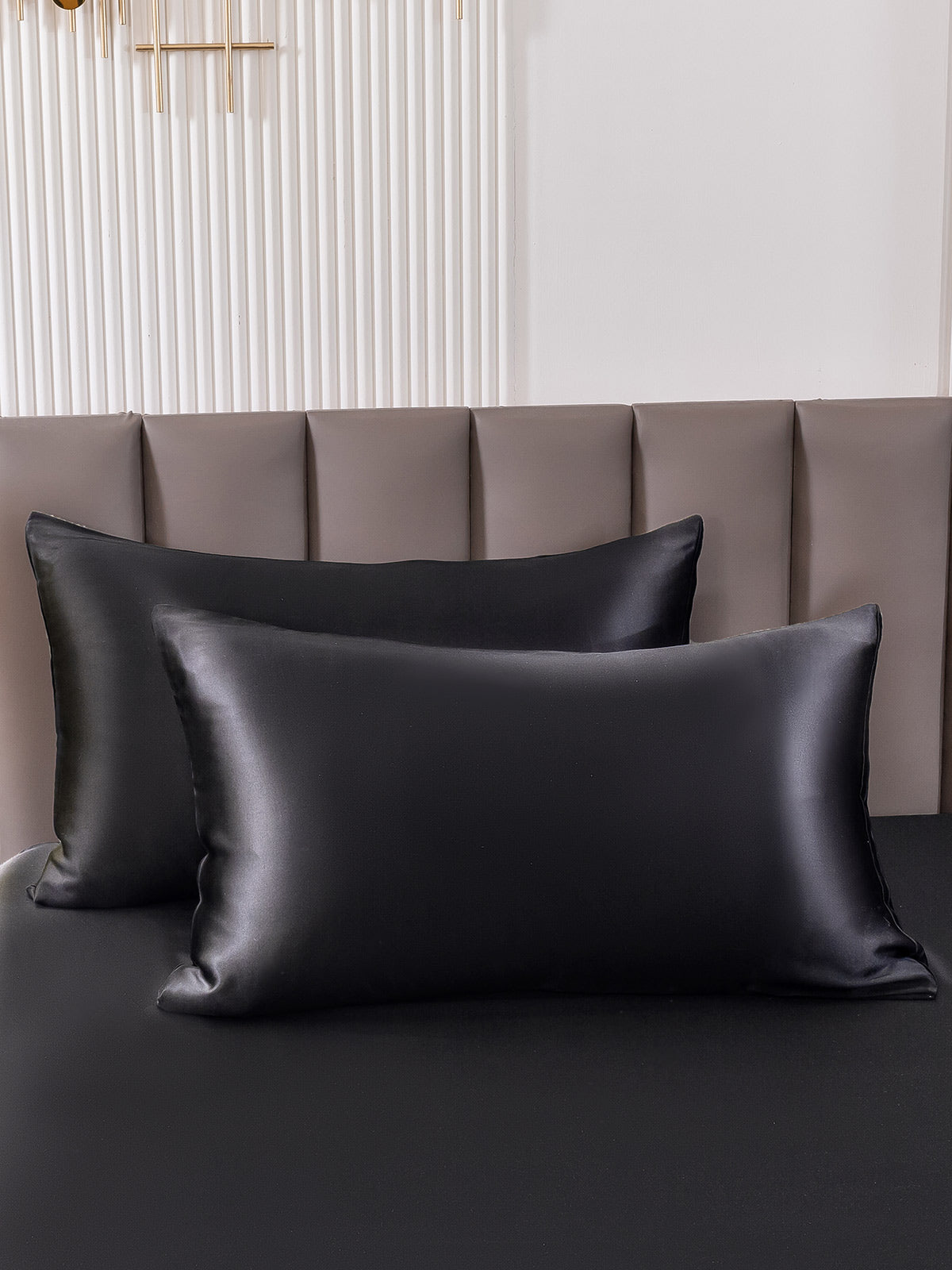 [أسود] SilkSilky-SA 19Momme الحرير الخالص Pillowcase 003