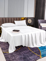 [أبيض] SilkSilky-SA 22Momme الحرير الخالص Bedding Set 003
