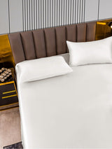 [أبيض] SilkSilky-SA 22Momme الحرير الخالص Bedding Set 003