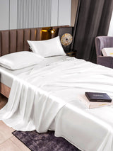 [أبيض] SilkSilky-SA 22Momme الحرير الخالص Bedding Set 005