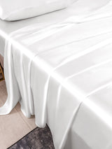 [أبيض] SilkSilky-SA 22Momme الحرير الخالص Bedding Set 006
