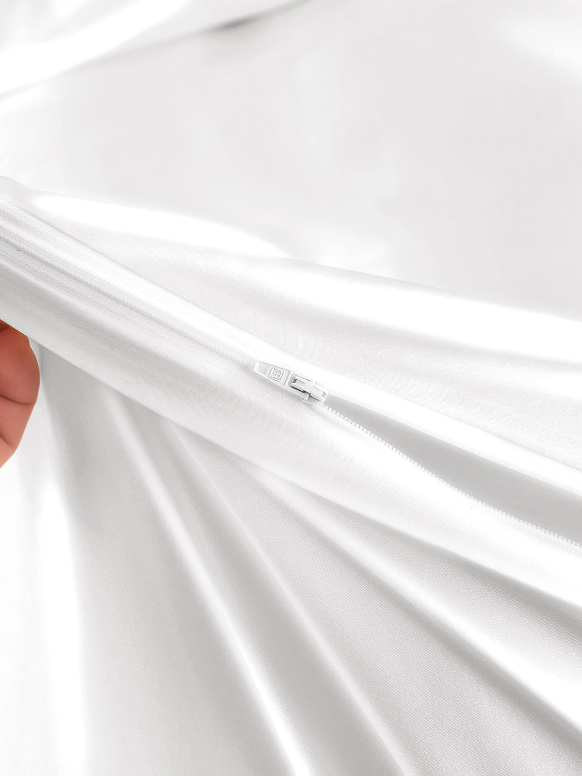 [أبيض] SilkSilky-SA 22Momme الحرير الخالص Duvet Cover 005