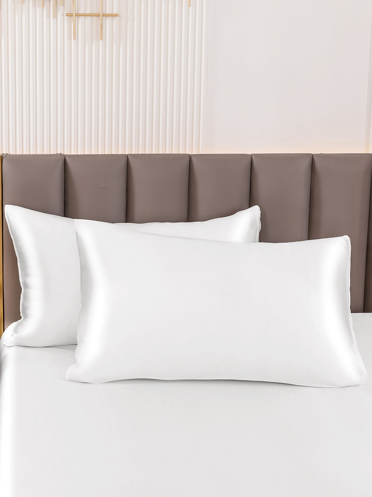 [أبيض] SilkSilky-SA 19Momme الحرير الخالص Pillowcase 001
