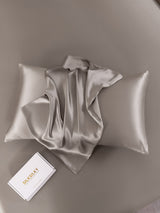 [رمادي] SilkSilky-SA 19Momme الحرير الخالص Pillowcase 005