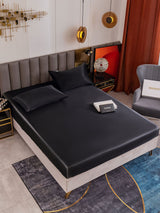 [أسود] SilkSilky-SA 19Momme الحرير الخالص Bedding Set 001