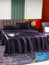 [الأرجواني الداكن] SilkSilky-SA 25Momme الحرير الخالص Bedding Set 003