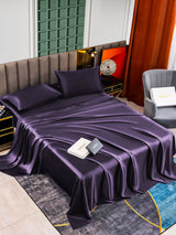 [الأرجواني الداكن] SilkSilky-SA 25Momme الحرير الخالص Bedding Set 004