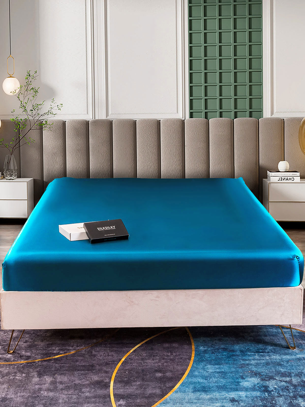 [المياه الخضراء] SilkSilky-SA 25Momme الحرير الخالص Sheet 002