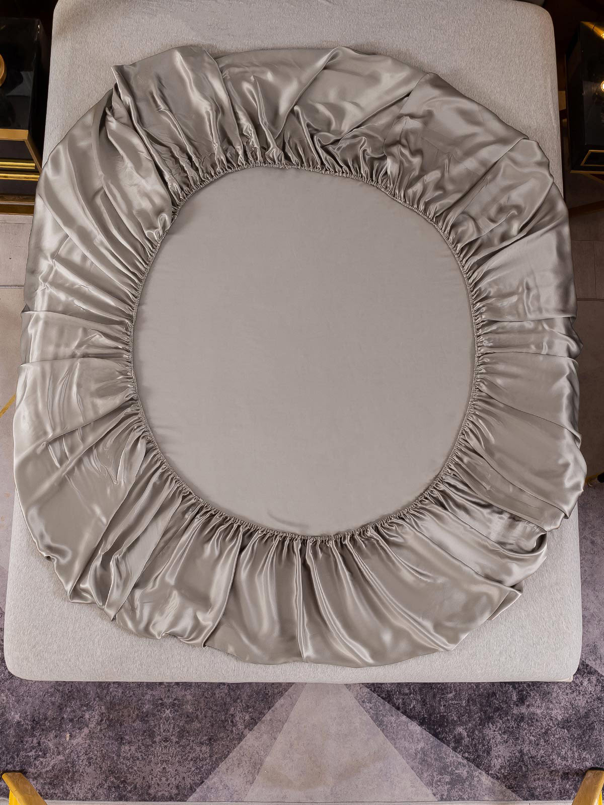 [رمادي] SilkSilky-SA 25Momme الحرير الخالص Sheet 006