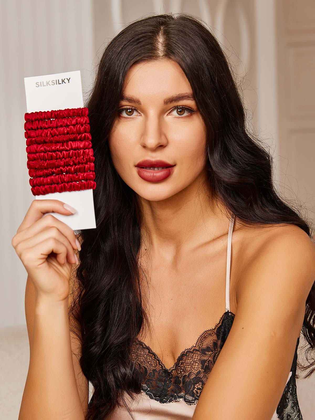 [خمر] SilkSilky-SA 19Momme Scrunchie 002