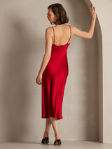 [خمر] SilkSilky-SA Sleeveless Cowl Neck فساتين نسائية 002