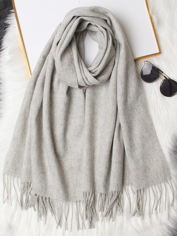 [رمادي فاتح] SilkSilky-SA صوف Scarf 005