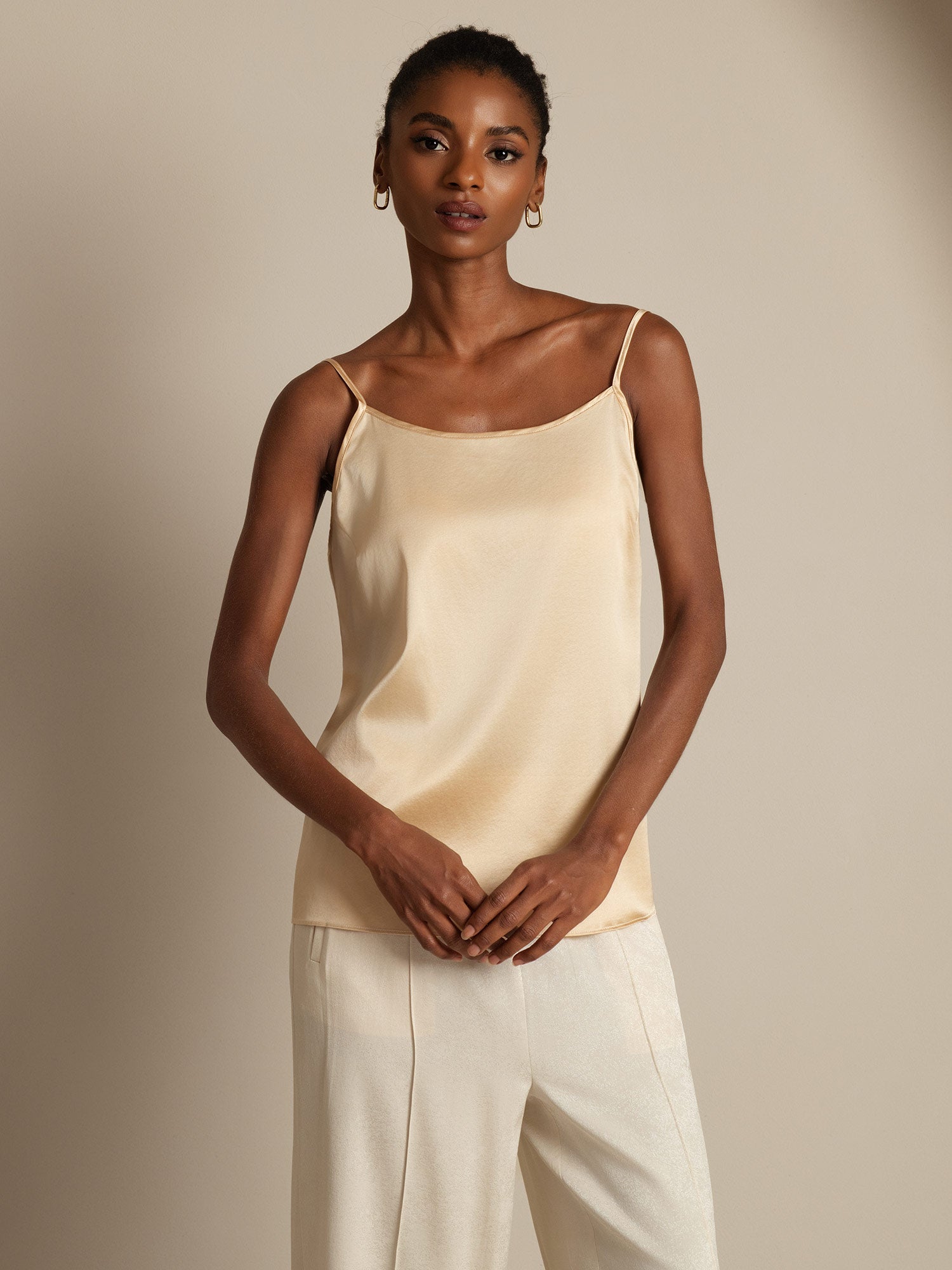 [شامبانيا] SilkSilky-SA 19Momme الحرير Camisoles 004