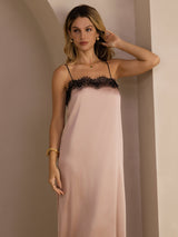 [توسكانا] SilkSilky-SA Spaghetti Strap Square Neck فساتين نسائية 004