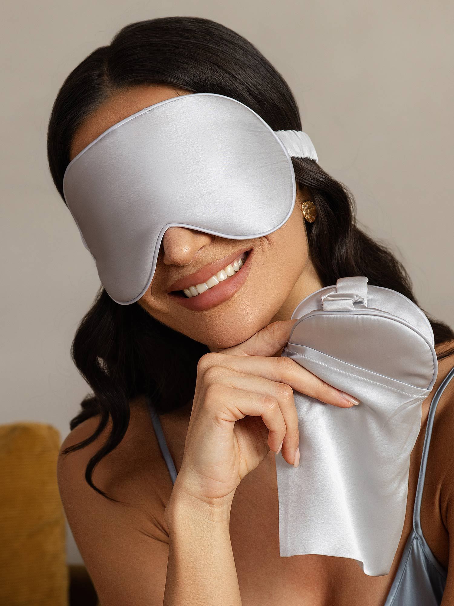 [فضة] SilkSilky-SA الحرير الخالص Eye Mask 004
