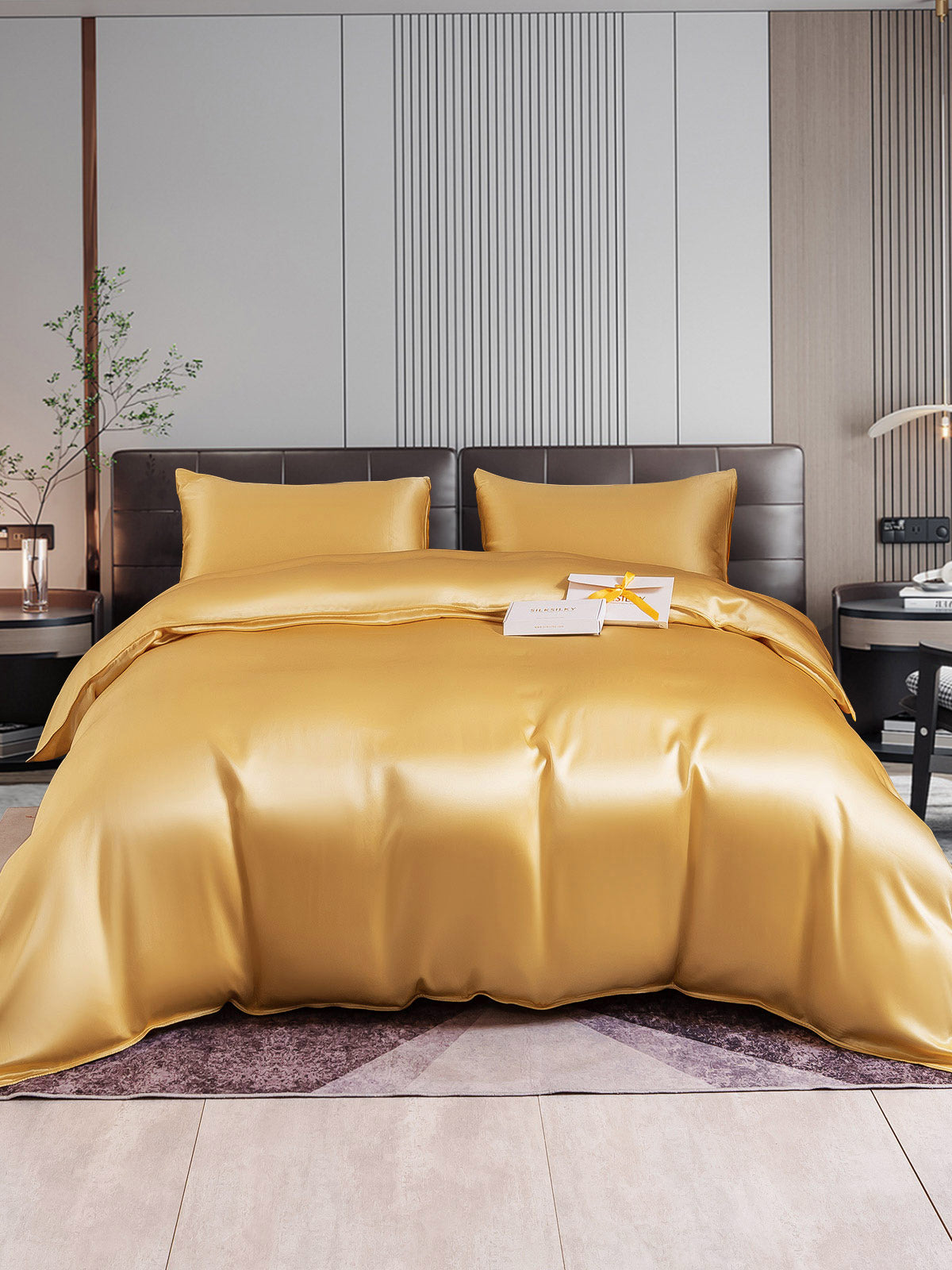 SilkSilky SA 22Momme الحرير الخالص Bedding Set شامبانيا 001