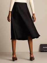 [أسود] SilkSilky-SA 32Momme الحرير Skirt 002