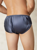[أزرقرمادي] SilkSilky-SA الحرير الخالص Mens Underwear 002