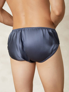 [أزرقرمادي] SilkSilky-SA الحرير الخالص Mens Underwear 002