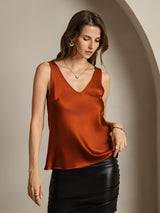 [الكراميل] SilkSilky-SA Sleeveless V Neck كامي 006