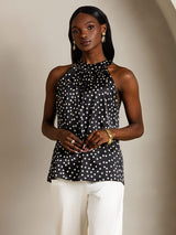[منقط] SilkSilky-SA 19Momme الحرير Womens T-Shirt 005,