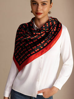 [كرز أسود] SilkSilky-SA Scarf 006