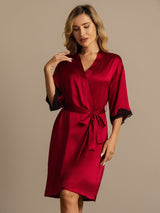 [خمر] SilkSilky-SA Half Sleeve رداء حمام نسائي 007