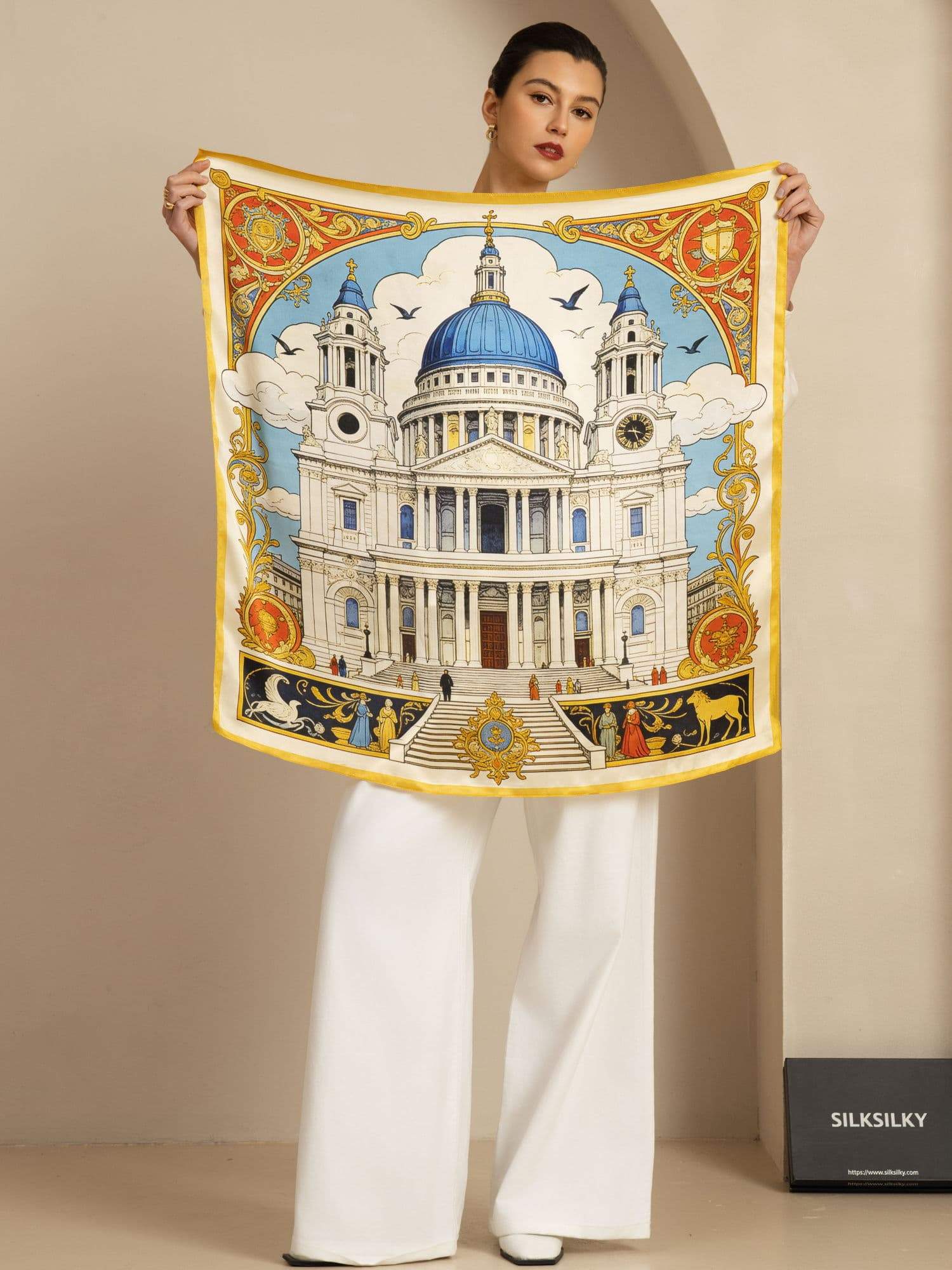 [P107] SilkSilky-SA Pure Silk Scarf 002