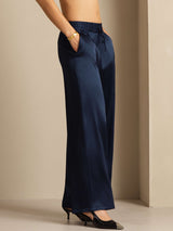 [أزرقغامق] SilkSilky-SA 19Momme Womens Pants 005