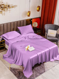 SilkSilky SA 19Momme الحرير الخالص Bedding Set لافندر 001