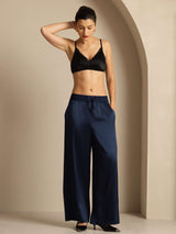 [أزرقغامق] SilkSilky-SA 19Momme Womens Pants 007