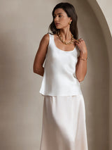 [أبيض] SilkSilky-SA Sleeveless كامي 003