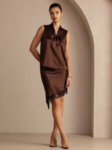 [قهوة] SilkSilky-SA Skirt 007
