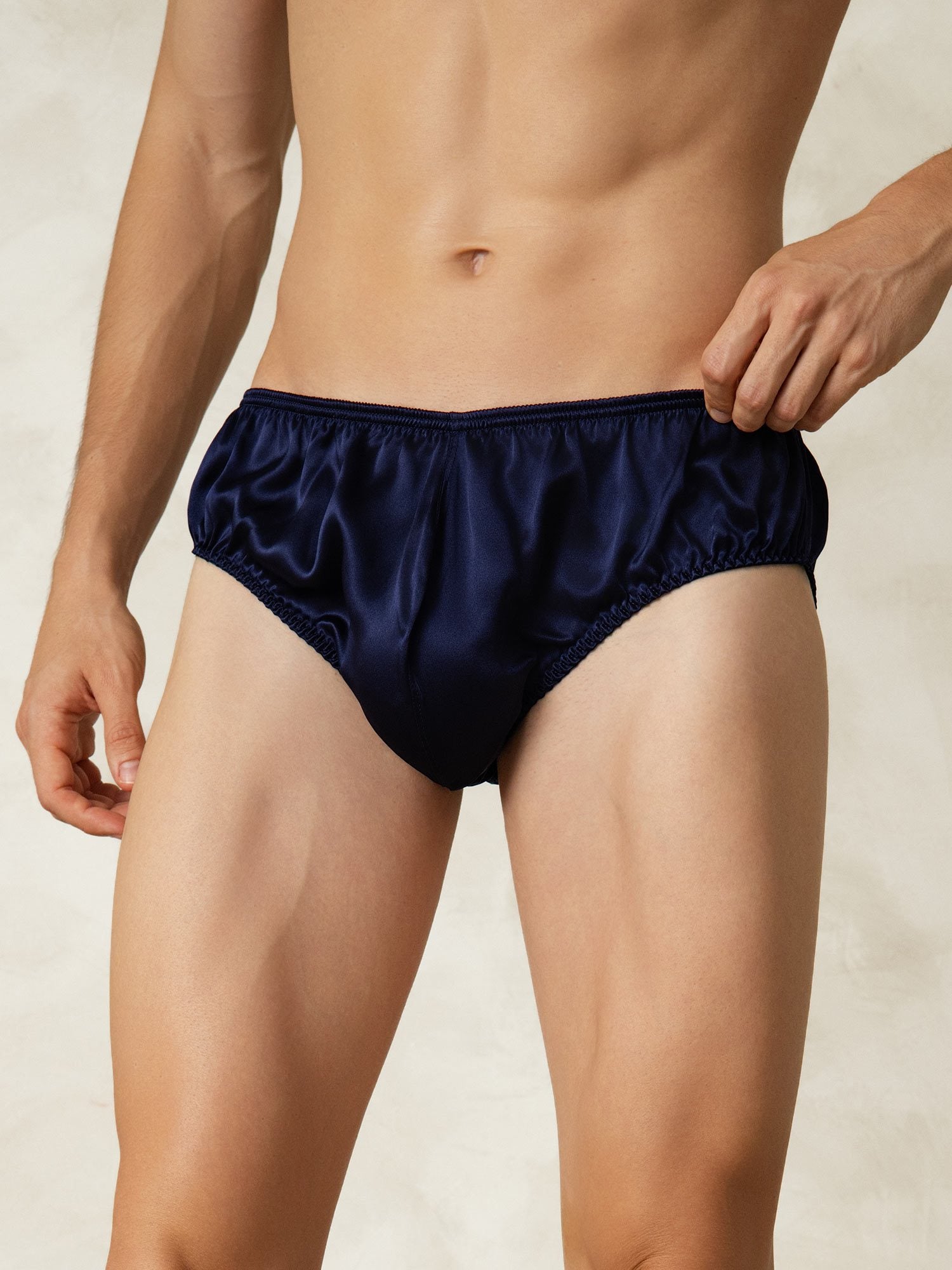 [أزرقغامق] SilkSilky-SA الحرير الخالص Mens Underwear 001