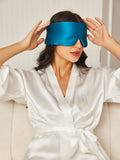 SilkSilky SA 19Momme الحرير الخالص Eye Mask المياهالخضراء 004