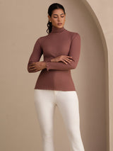 [وردي كاميو] SilkSilky-SA Long Sleeve Turtle Neck تي شيرت نسائية 005