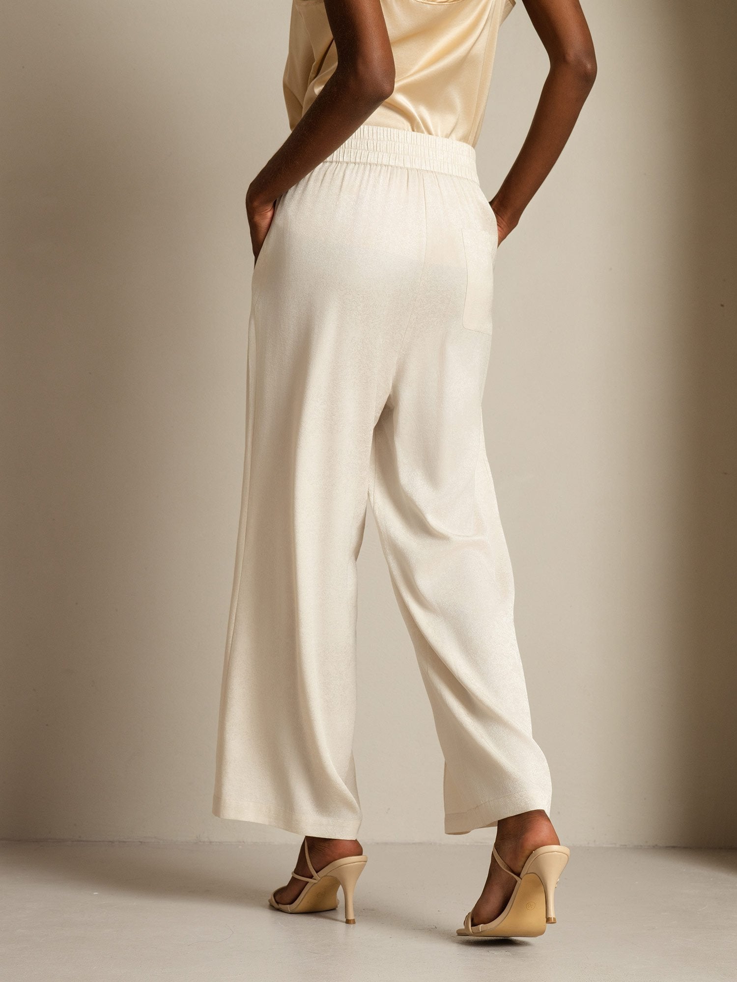 [اللونالبيج] SilkSilky-SA 22Momme الحرير Womens Pants 002