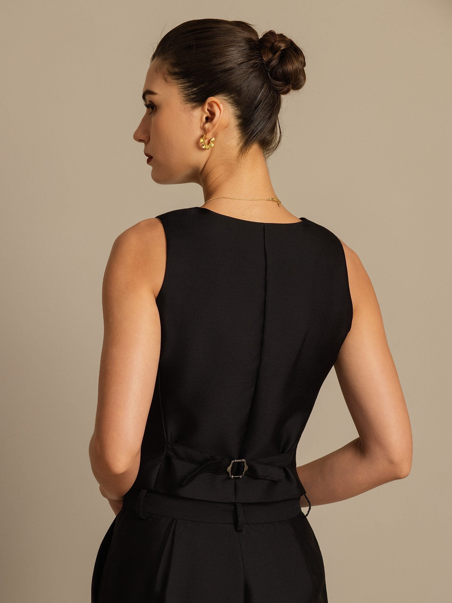 [أسود] SilkSilky-SA 32Momme الحرير رقبة على شكل حرف V سترة نسائية 005,