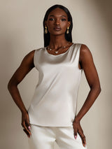 [رمادي فاتح] SilkSilky-SA Sleeveless Round Neck كامي 001